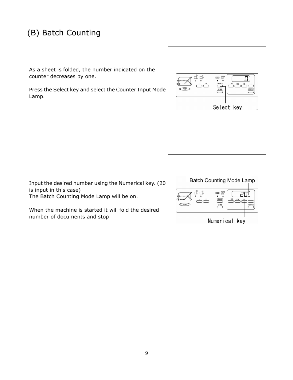 B) batch counting | Formax FD 372 User Manual | Page 9 / 26