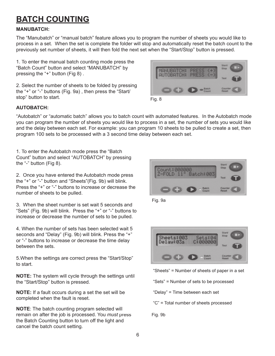 Batch counting | Formax FD 380 User Manual | Page 10 / 16