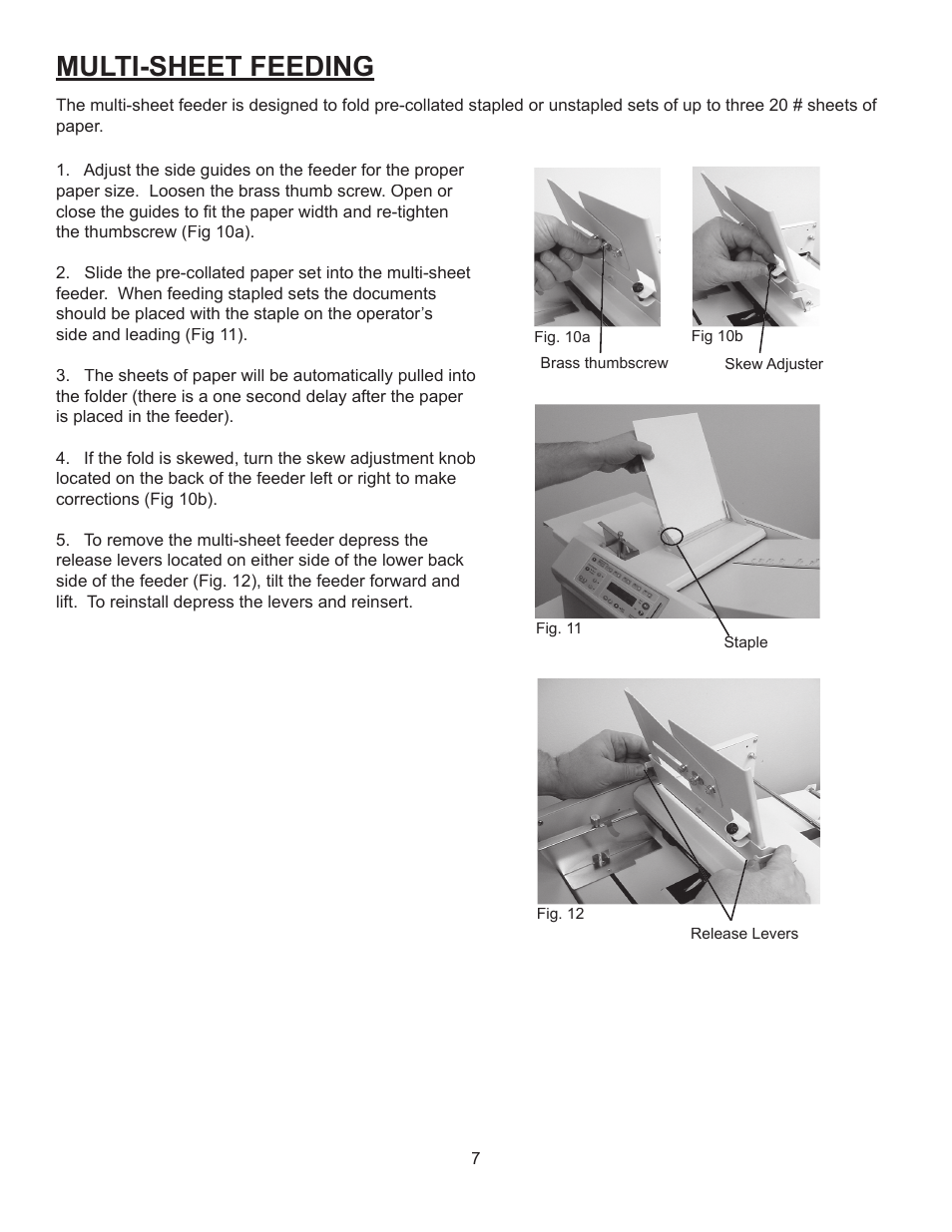 Multi-sheet feeding | Formax FD 380 User Manual | Page 11 / 16