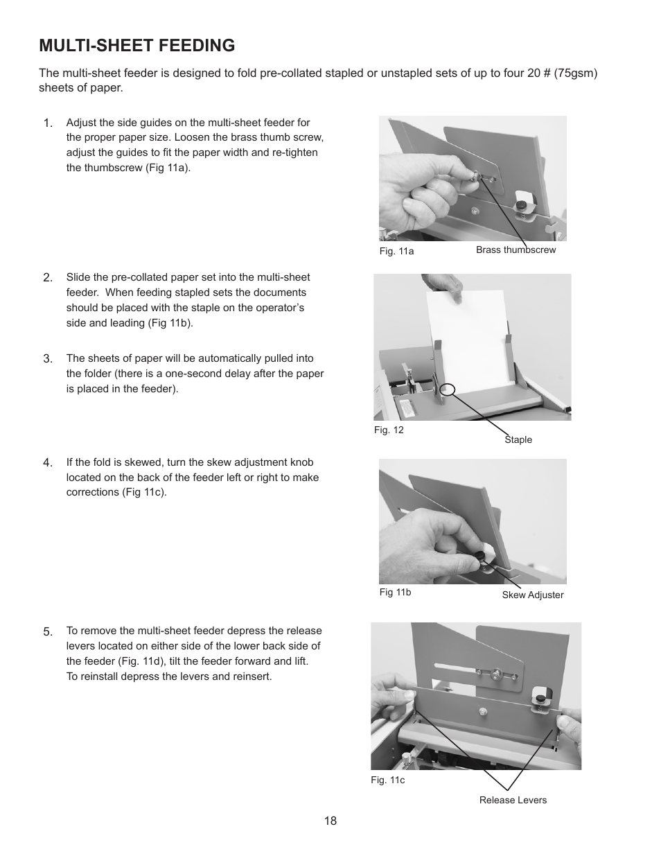 Multi-sheet feeding | Formax FD 382 / FD 38X User Manual | Page 22 / 27