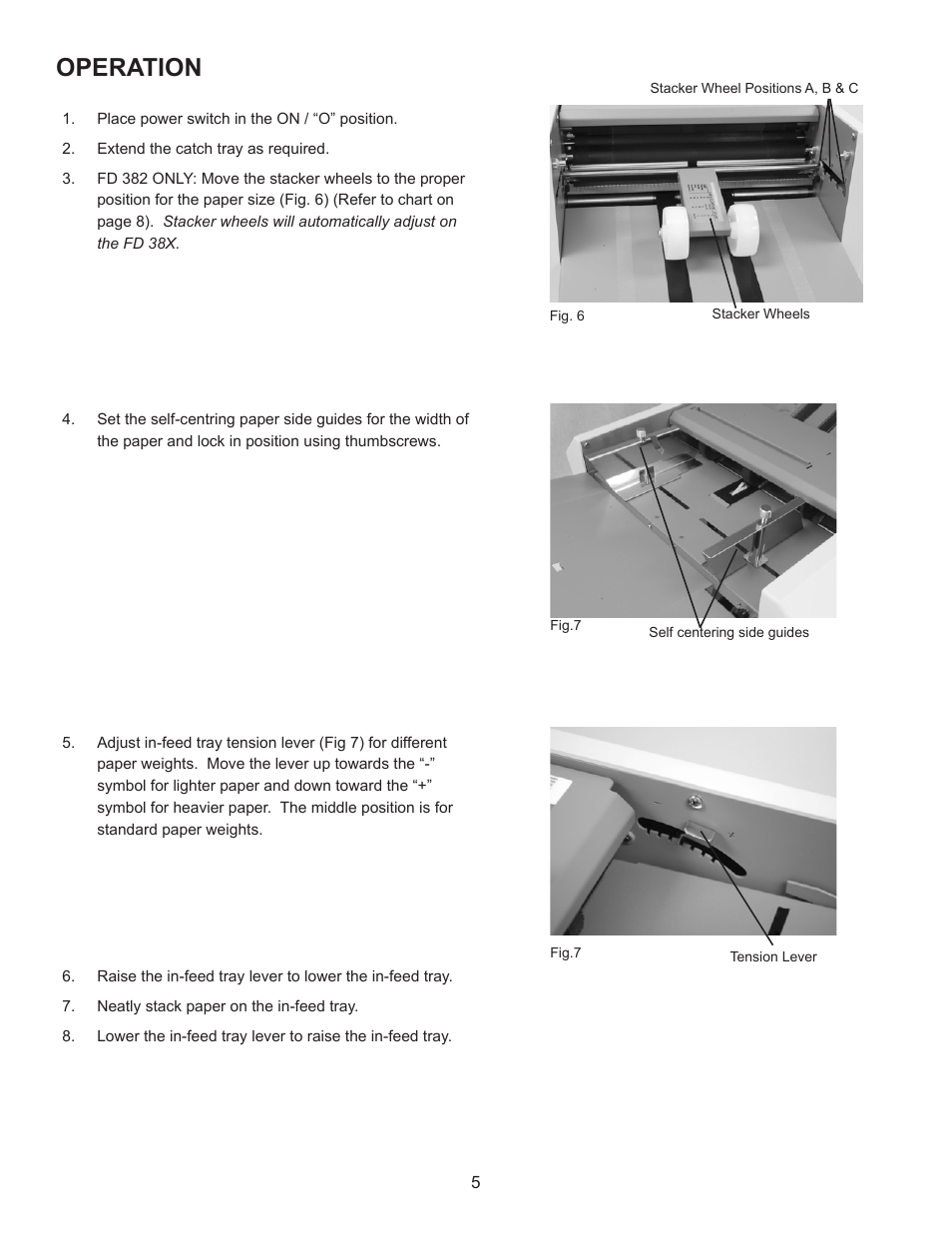 Operation | Formax FD 382 / FD 38X User Manual | Page 9 / 27