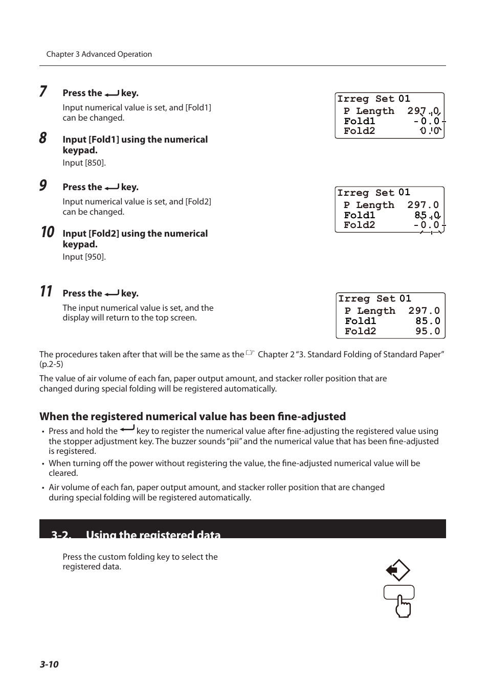 2. using the registered data, Using the registered data -10 | Formax FD 3200 User Manual | Page 47 / 93