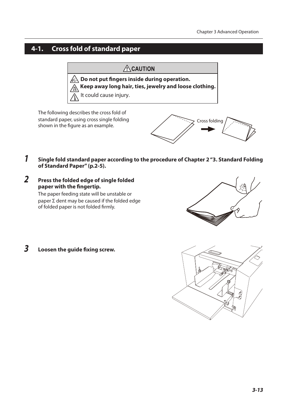 1. cross fold of standard paper, Cross fold of standard paper -13 | Formax FD 3200 User Manual | Page 50 / 93