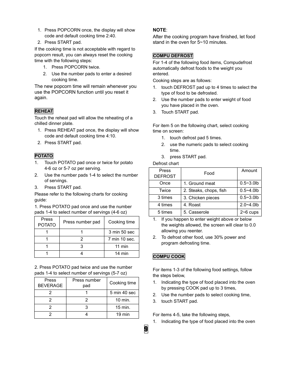 Curtis SMW5500 User Manual | Page 10 / 13