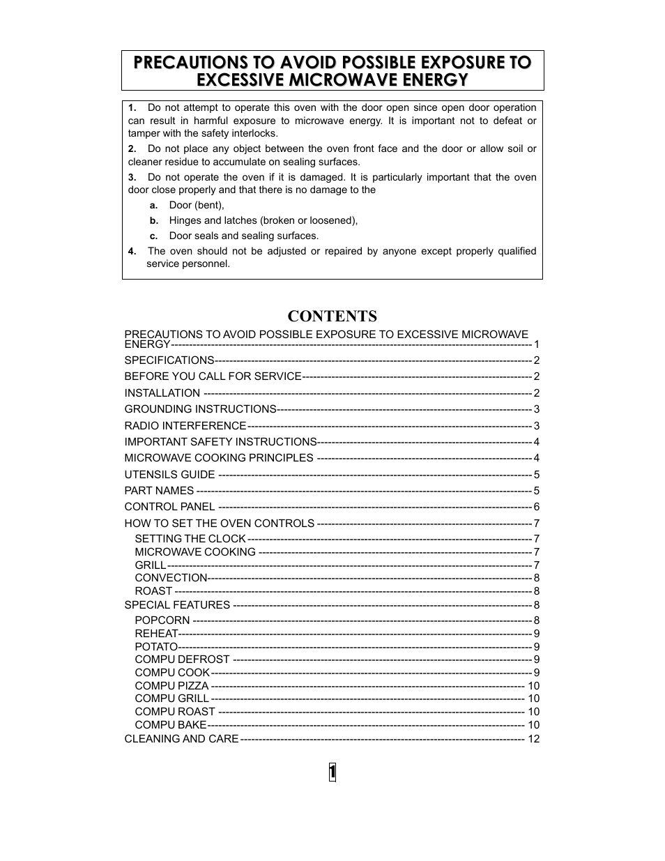 Curtis SMW5500 User Manual | Page 2 / 13