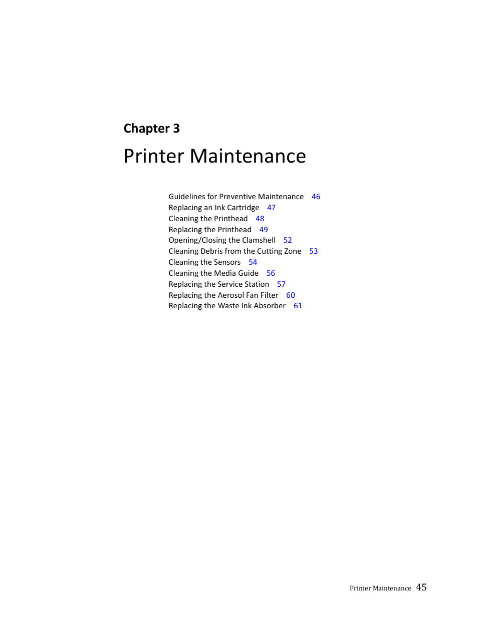 Printer maintenance, Chapter 3 | Formax ColorMaxLP Operator Manual User Manual | Page 45 / 86