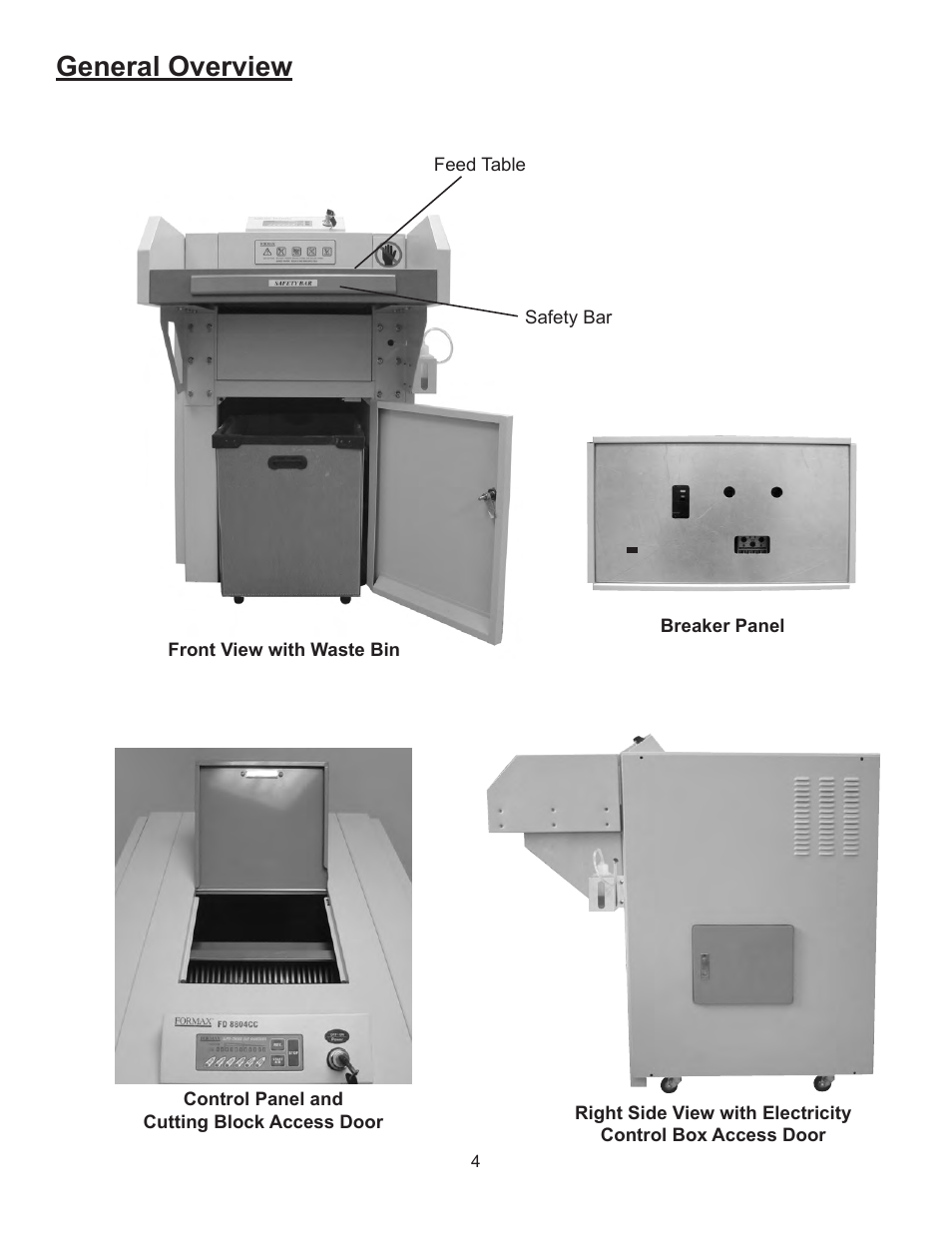 General overview | Formax FD 8804 User Manual | Page 7 / 24