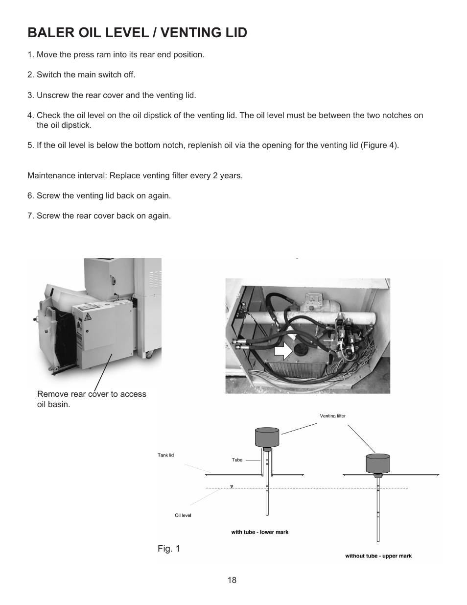 Baler oil level / venting lid | Formax FD 8904B User Manual | Page 21 / 23