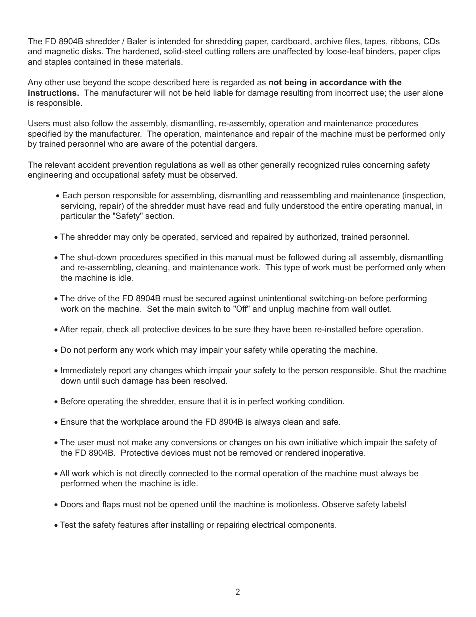 Formax FD 8904B User Manual | Page 5 / 23