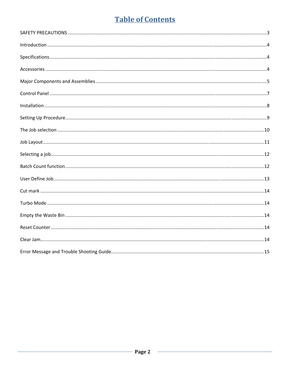 Formax FD 120 User Manual | Page 2 / 15