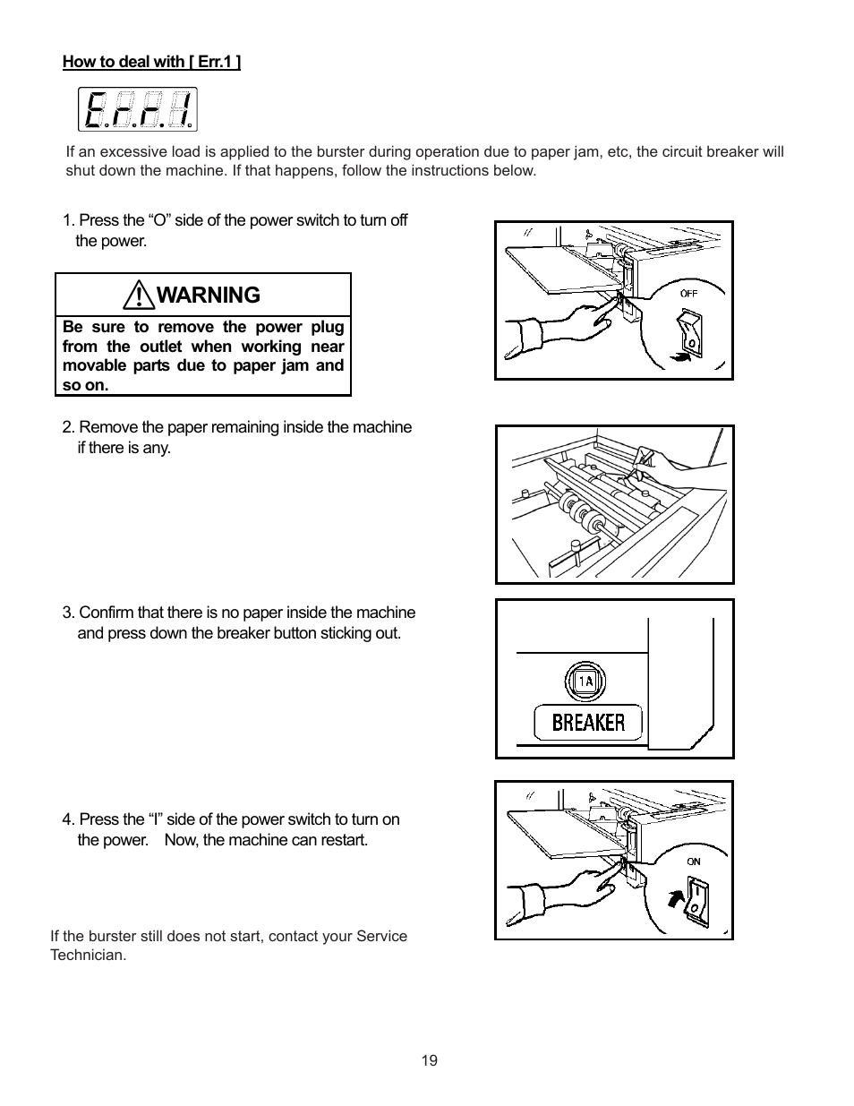 Warning | Formax FD 4170 User Manual | Page 23 / 25