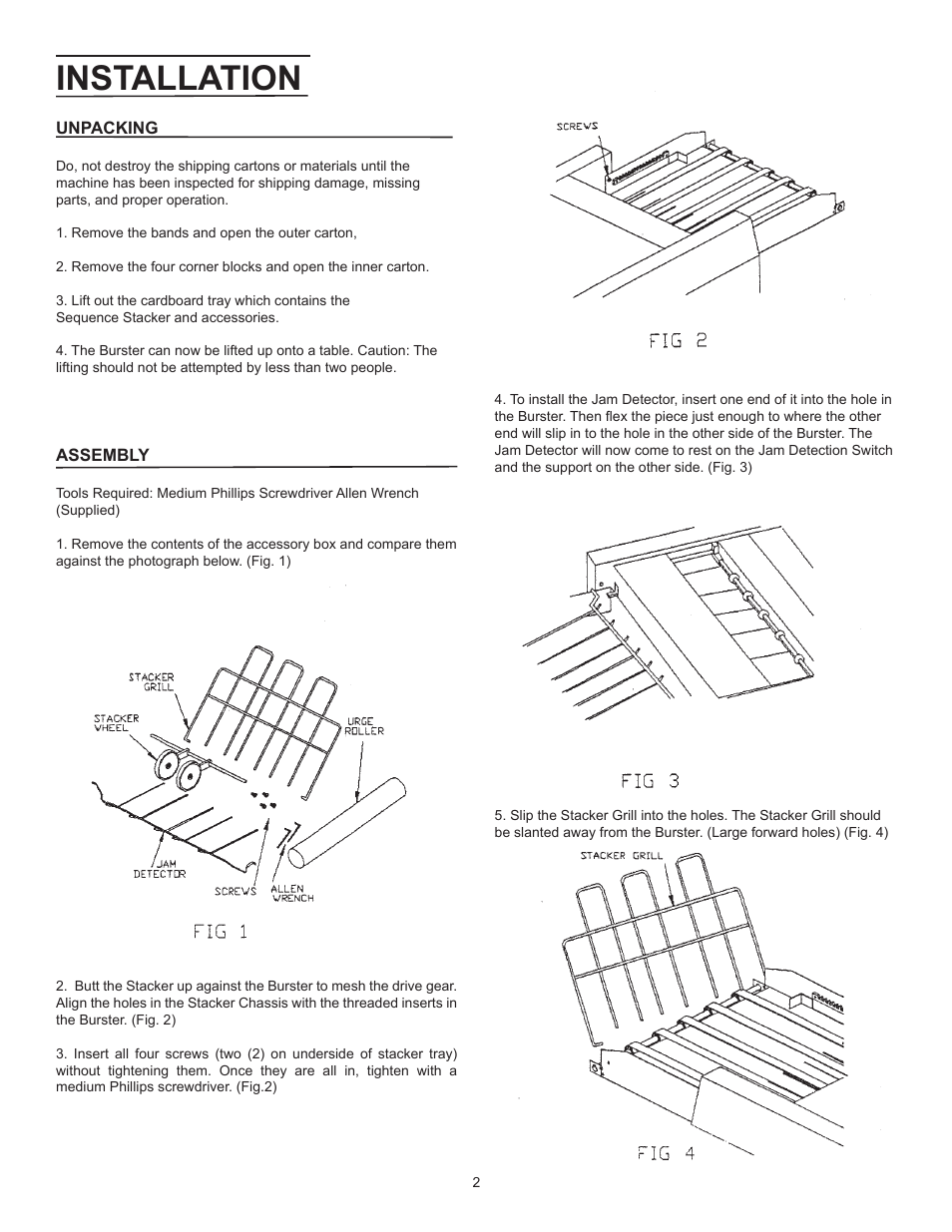 Installation | Formax FD 540 User Manual | Page 4 / 17