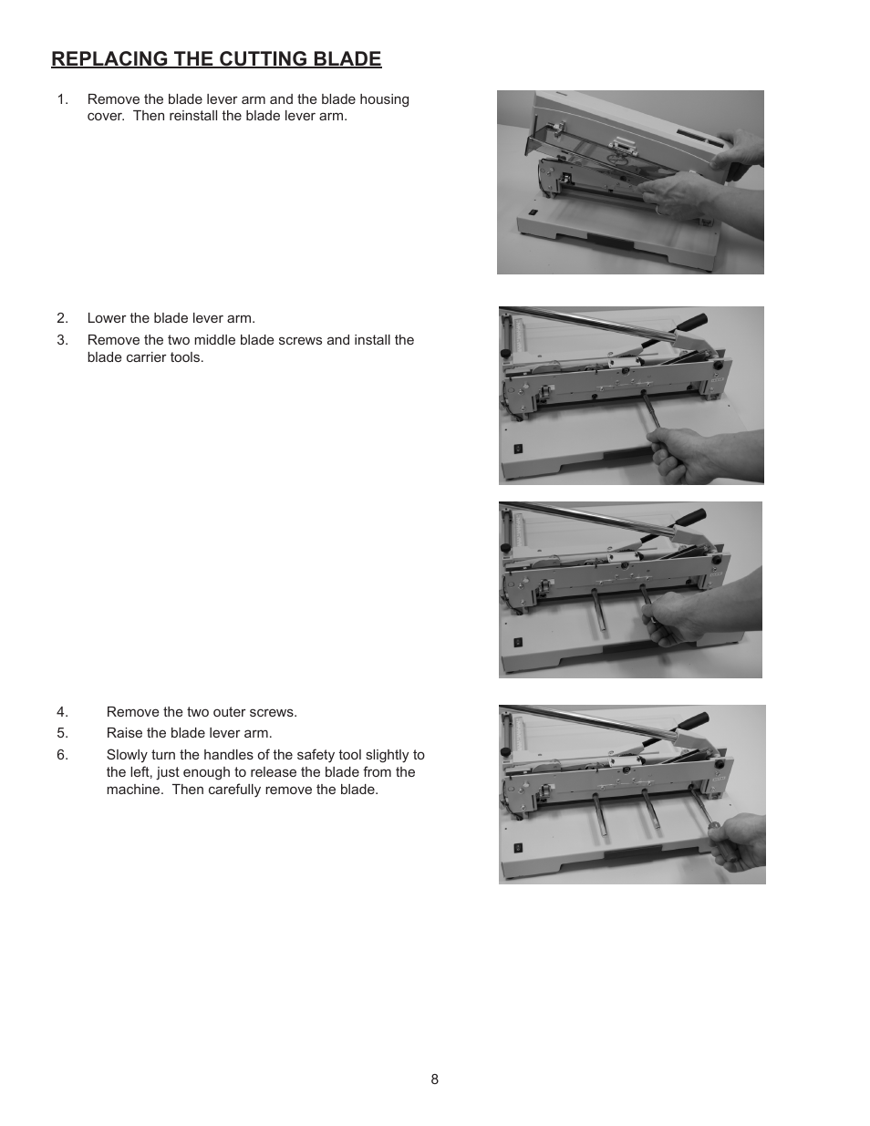 Replacing the cutting blade | Formax Cut-True 13M User Manual | Page 11 / 12