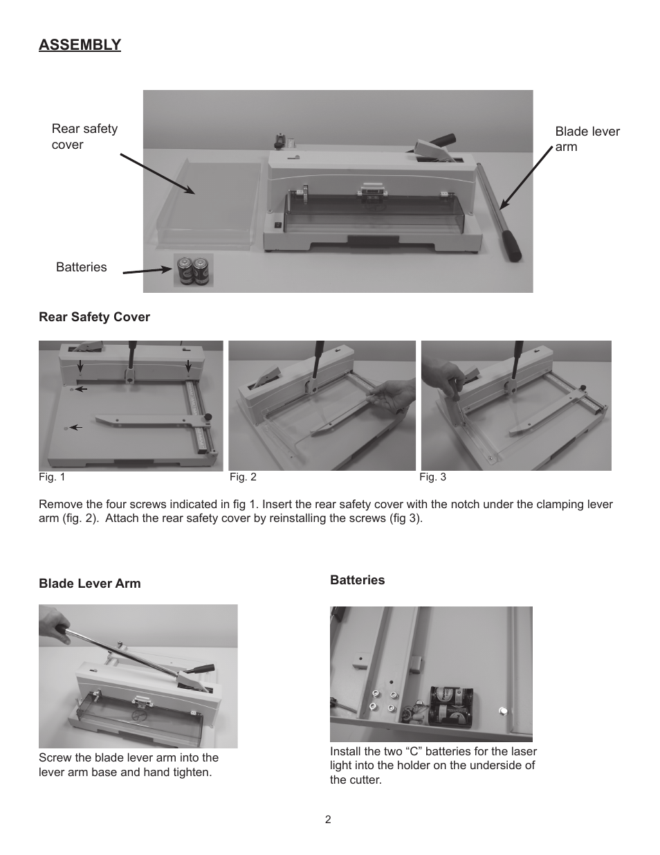 Assembly | Formax Cut-True 13M User Manual | Page 5 / 12