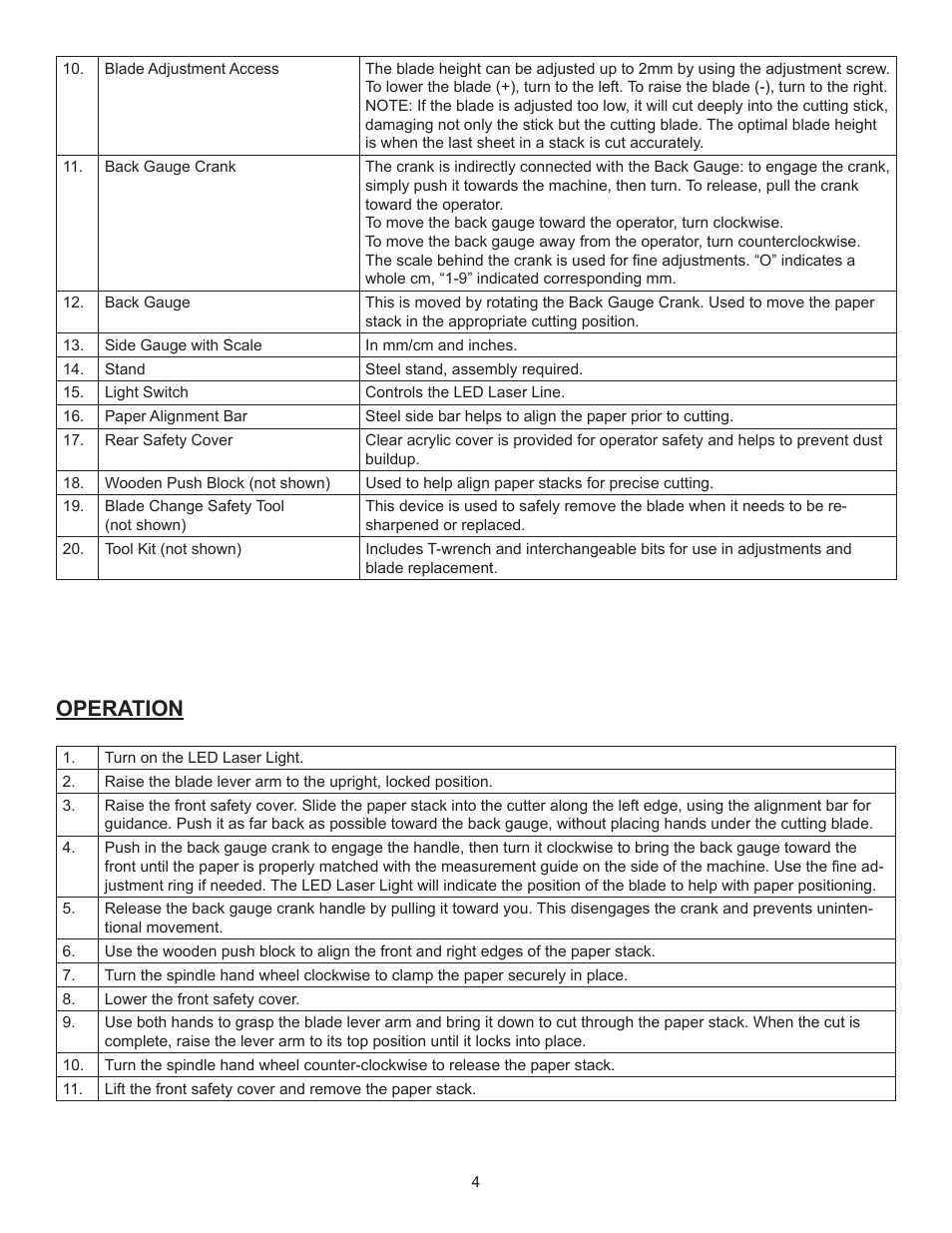 Operation | Formax Cut-True 15M User Manual | Page 7 / 10
