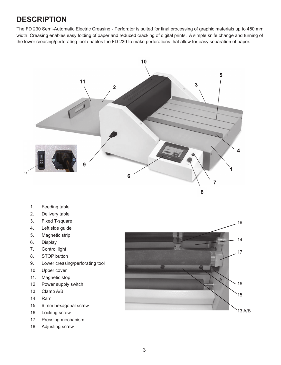 Description | Formax FD 230 User Manual | Page 7 / 15