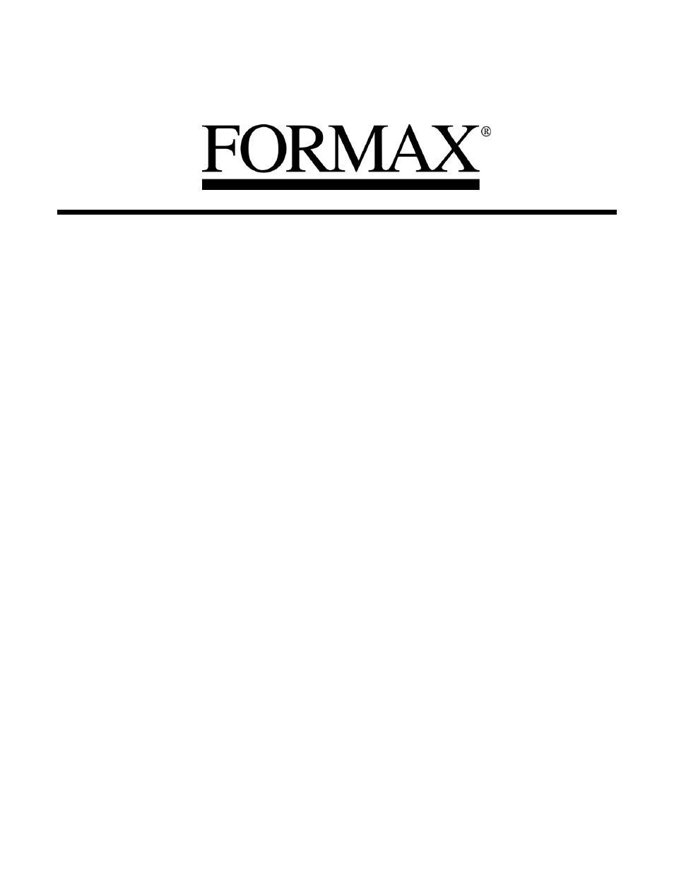 Formax FD 260 User Manual | 46 pages