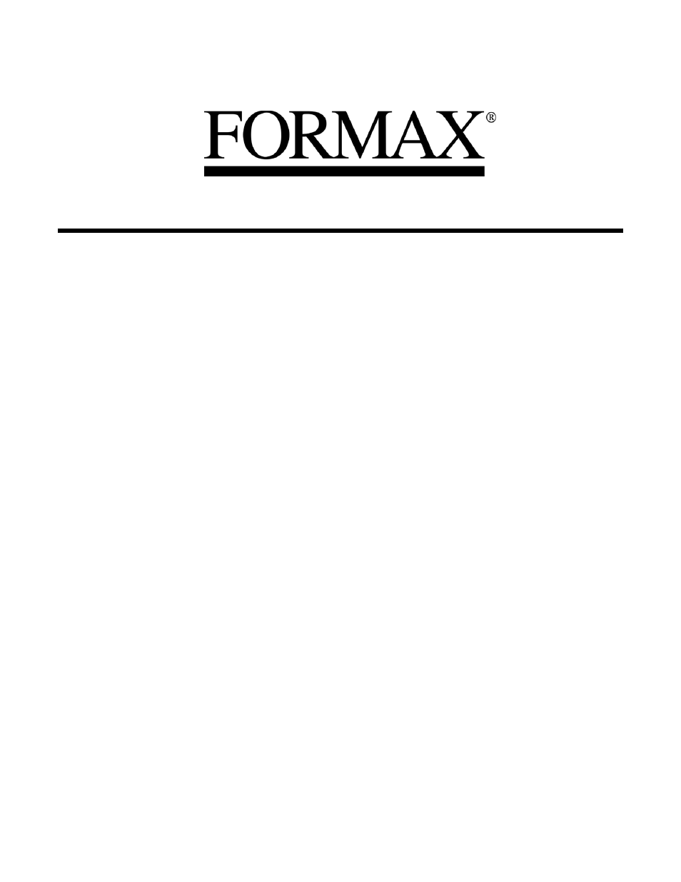 Formax FD 280 User Manual | 44 pages