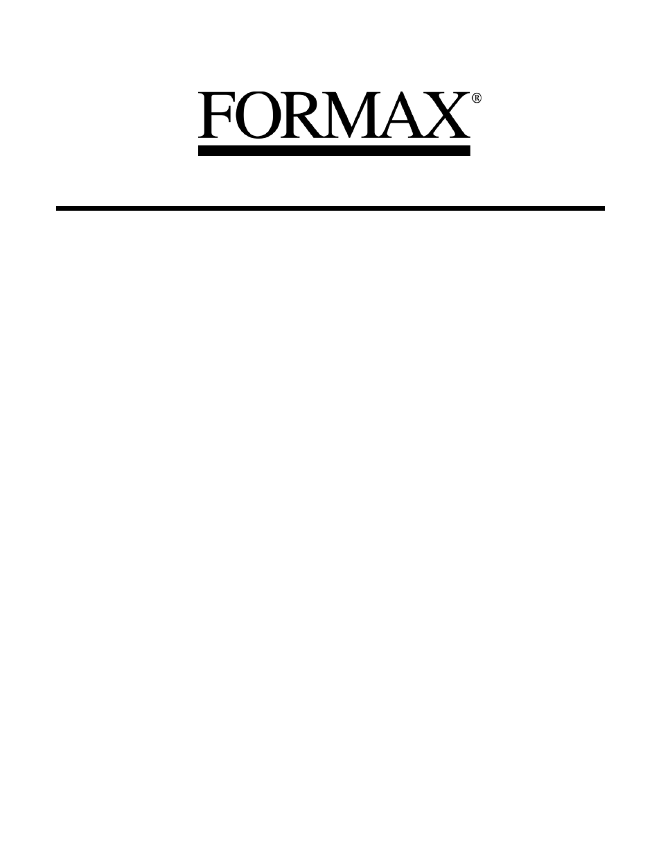 Formax FD 280-20 User Manual | 25 pages