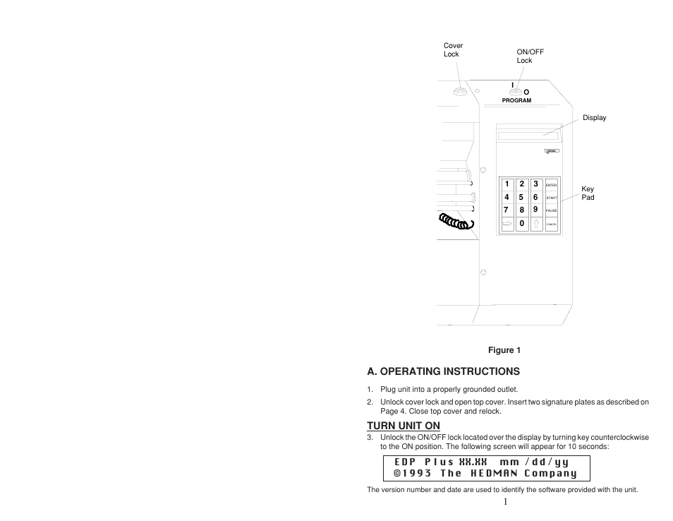 1a. operating instructions, Turn unit on | Formax FD 130 User Manual | Page 3 / 14