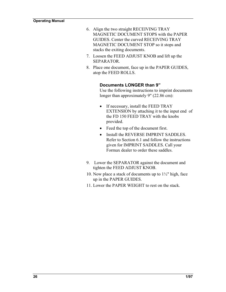 Formax FD 150 User Manual | Page 30 / 48