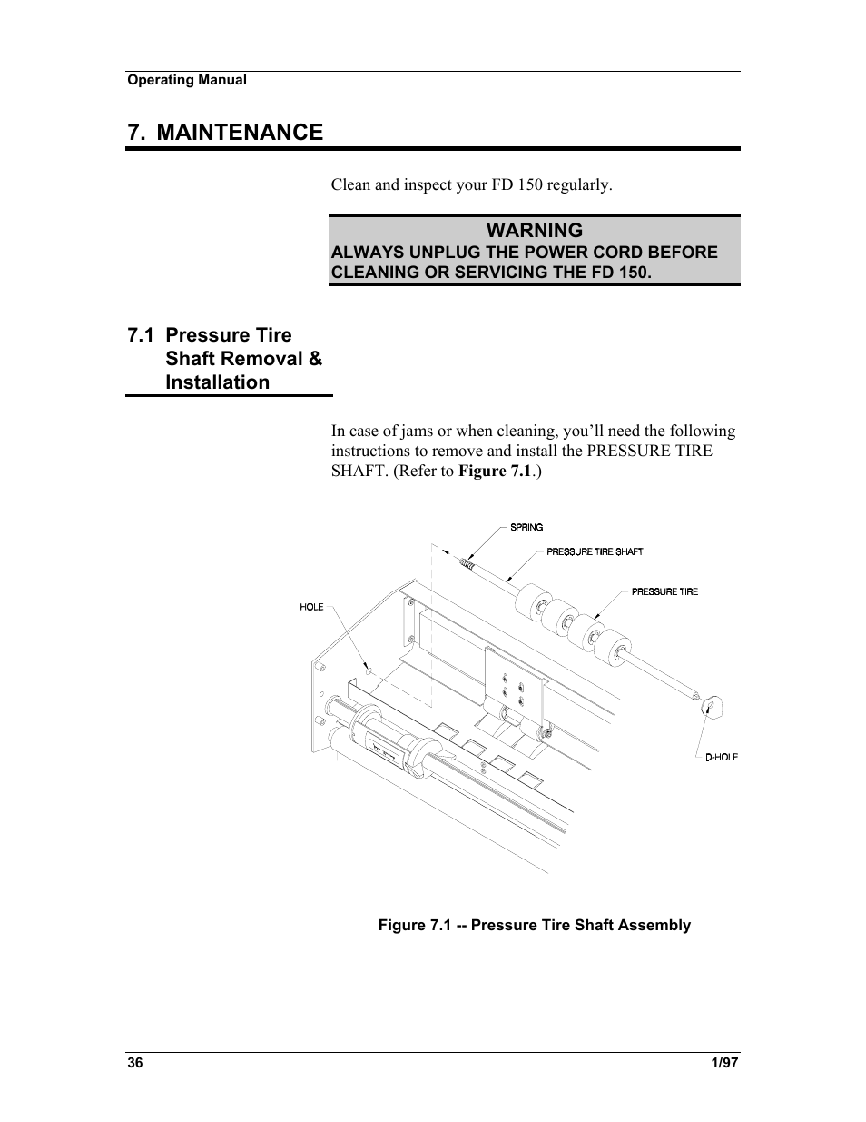 Maintenance | Formax FD 150 User Manual | Page 40 / 48