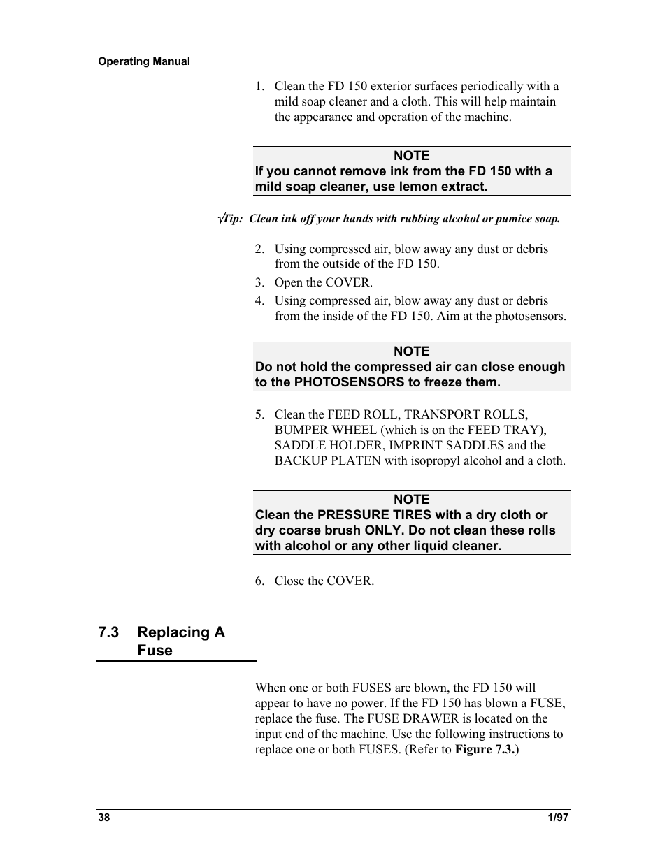 Formax FD 150 User Manual | Page 42 / 48