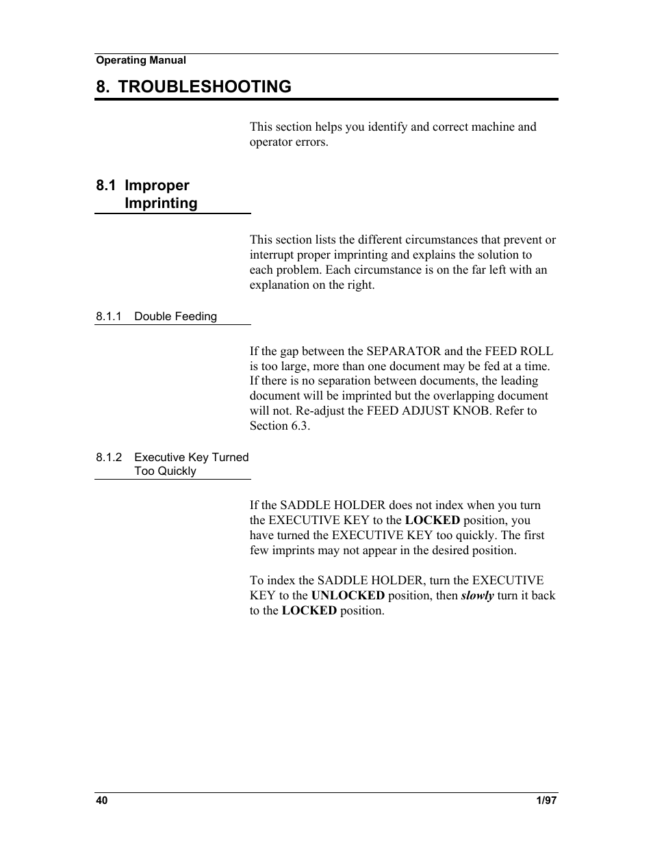 Troubleshooting | Formax FD 150 User Manual | Page 44 / 48