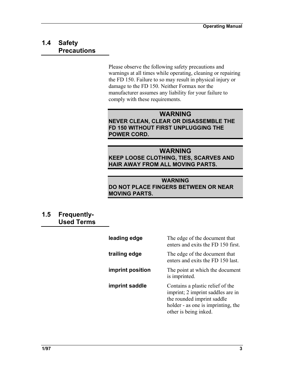 Formax FD 150 User Manual | Page 7 / 48