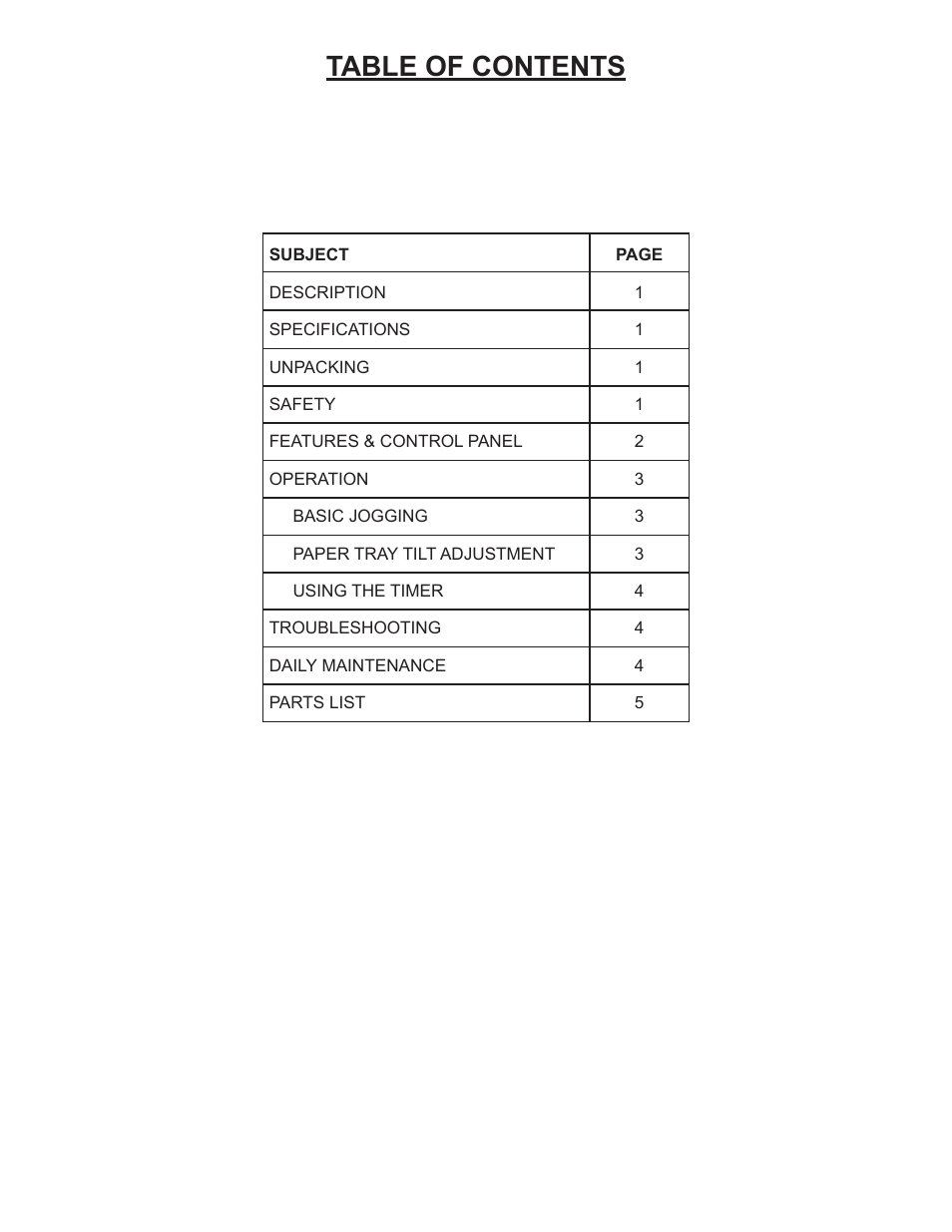Formax FD 404A1 Operator / Parts Manual User Manual | Page 3 / 12