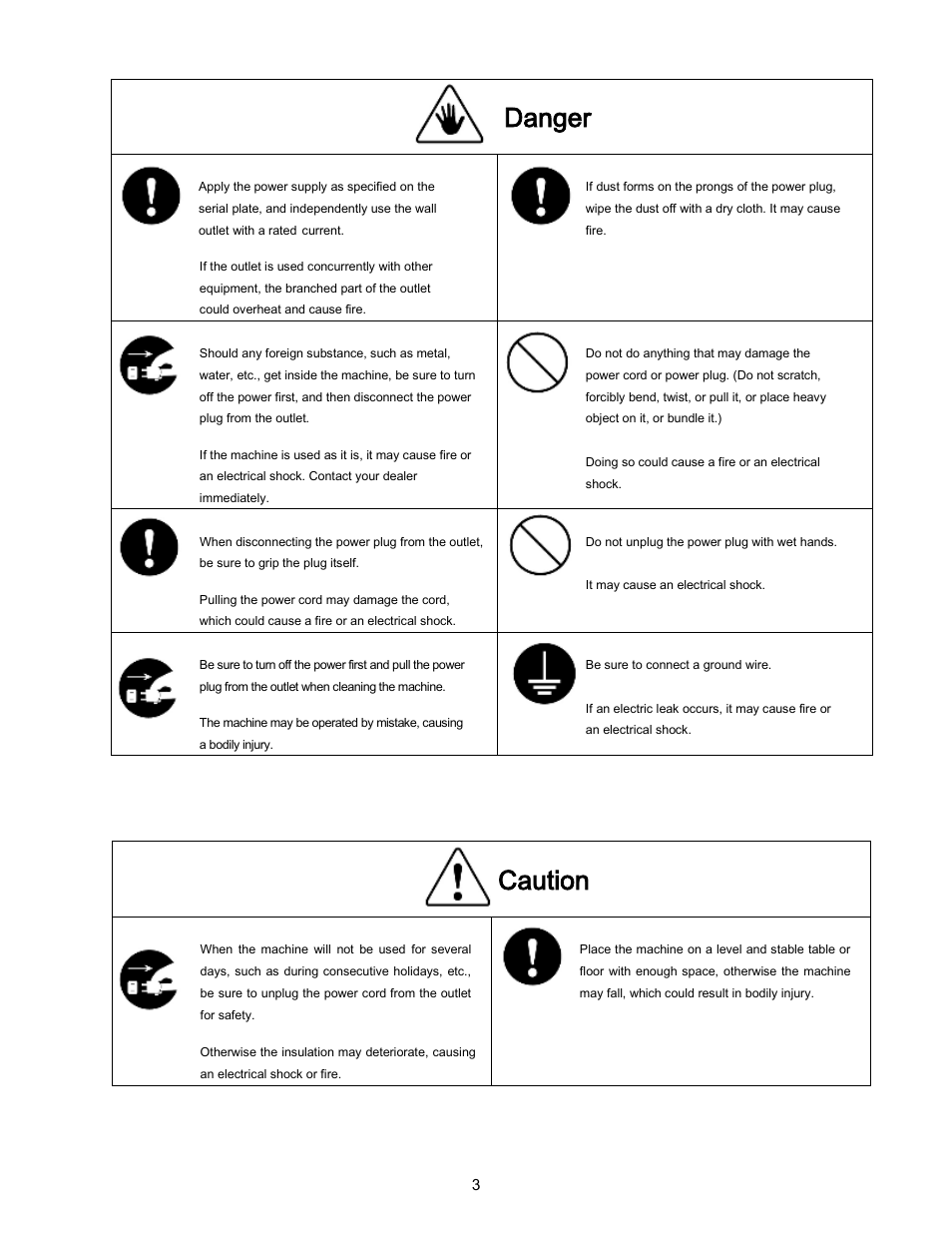 Danger, Caution | Formax FD 402TA1 User Manual | Page 4 / 9