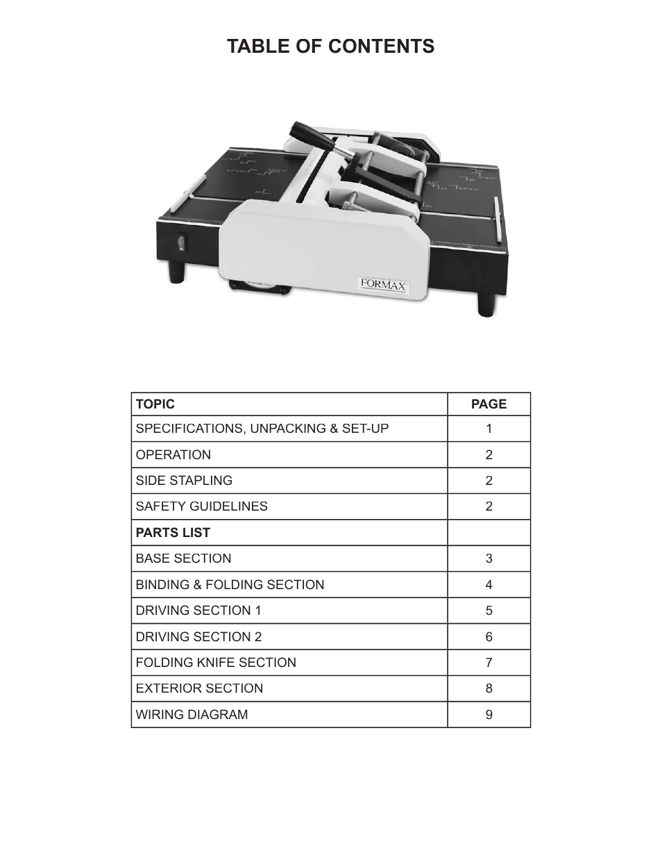 Formax FD 160 User Manual | Page 3 / 13