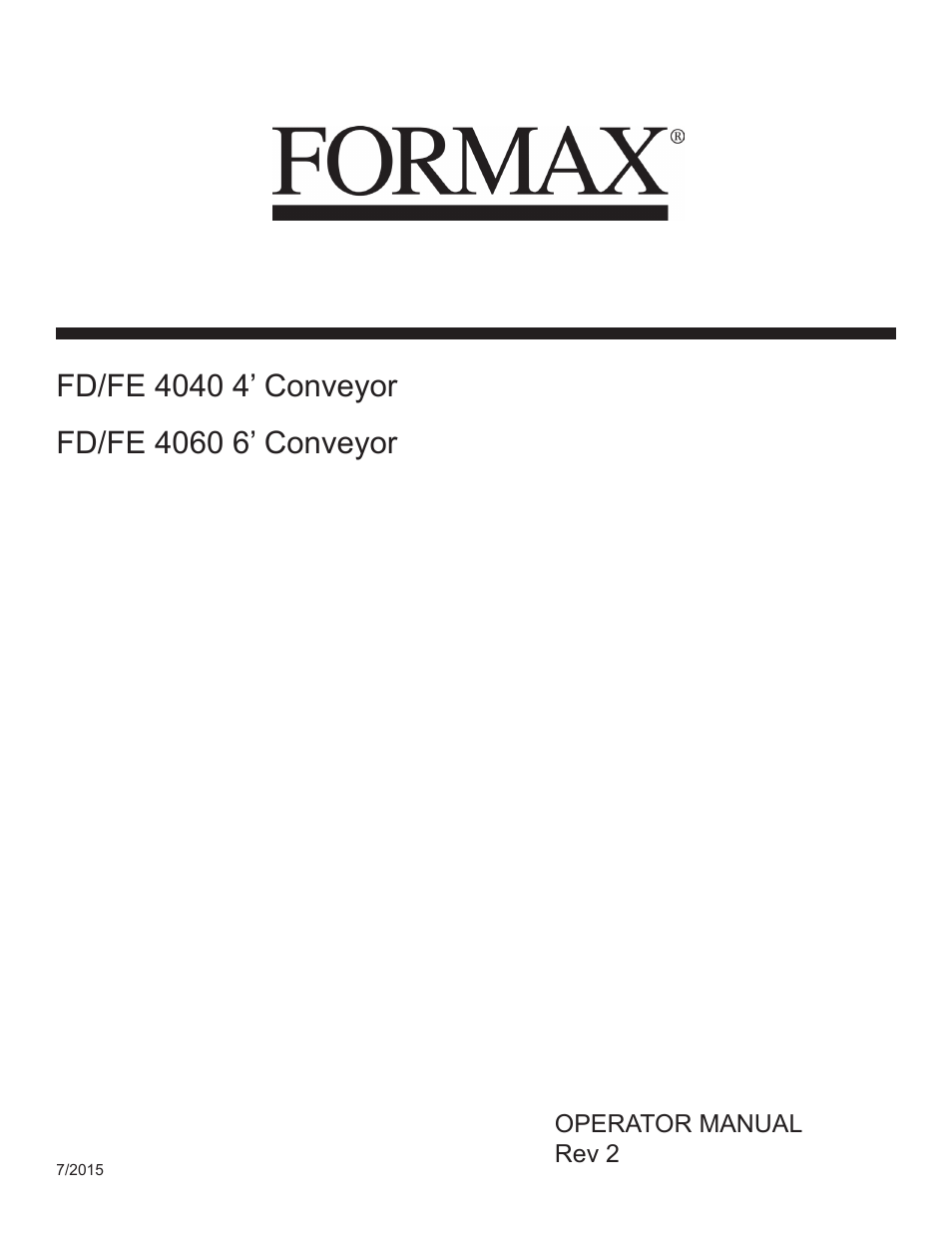 Formax FD 4040 User Manual | 14 pages