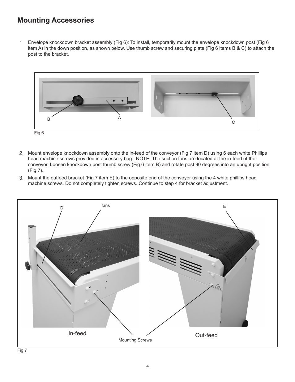 Mounting accessories | Formax FD 4040 User Manual | Page 6 / 14
