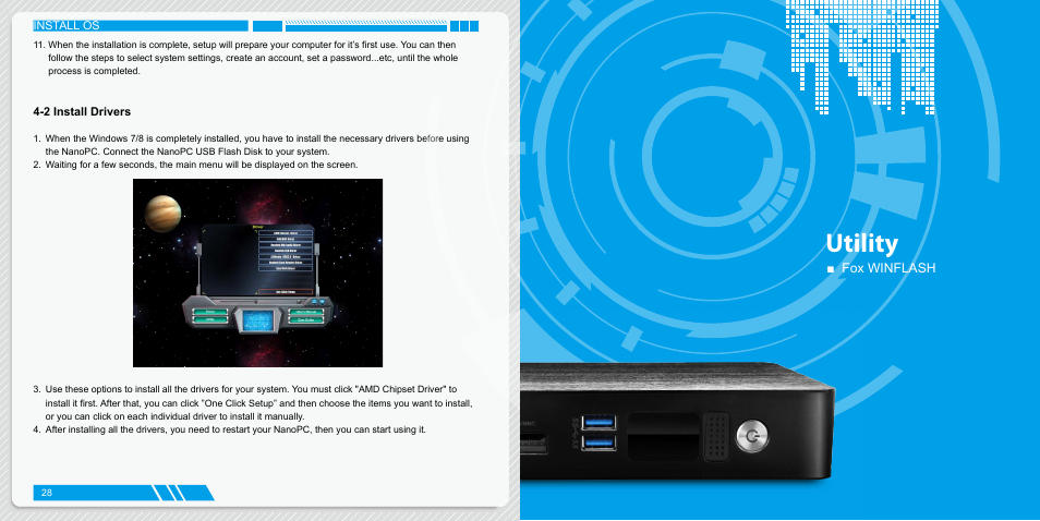 2 install drivers, Utility | Foxconn AT-5570 User Manual | Page 18 / 21