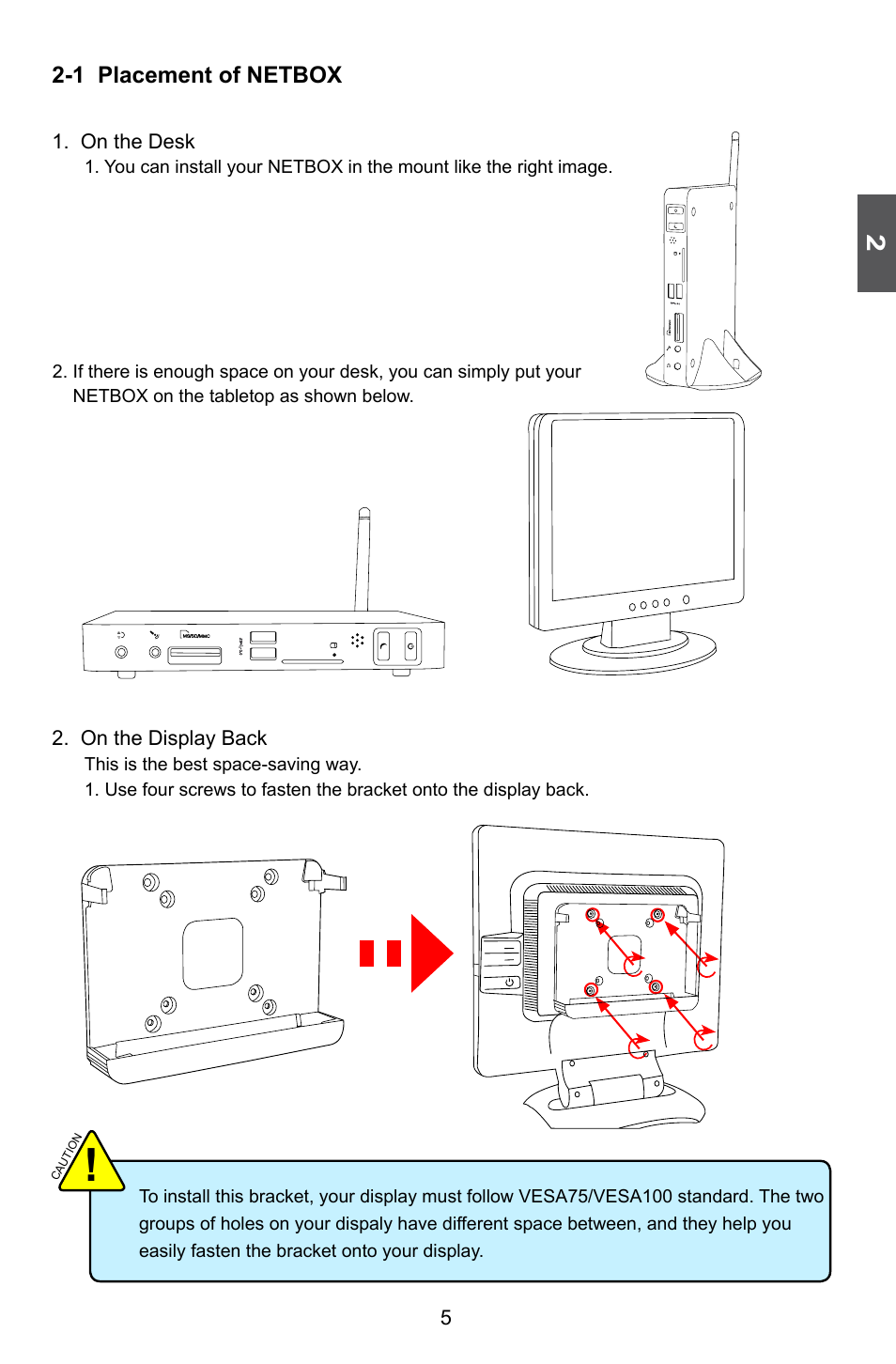 1 placement of netbox | Foxconn nT-A3500 User Manual | Page 9 / 18