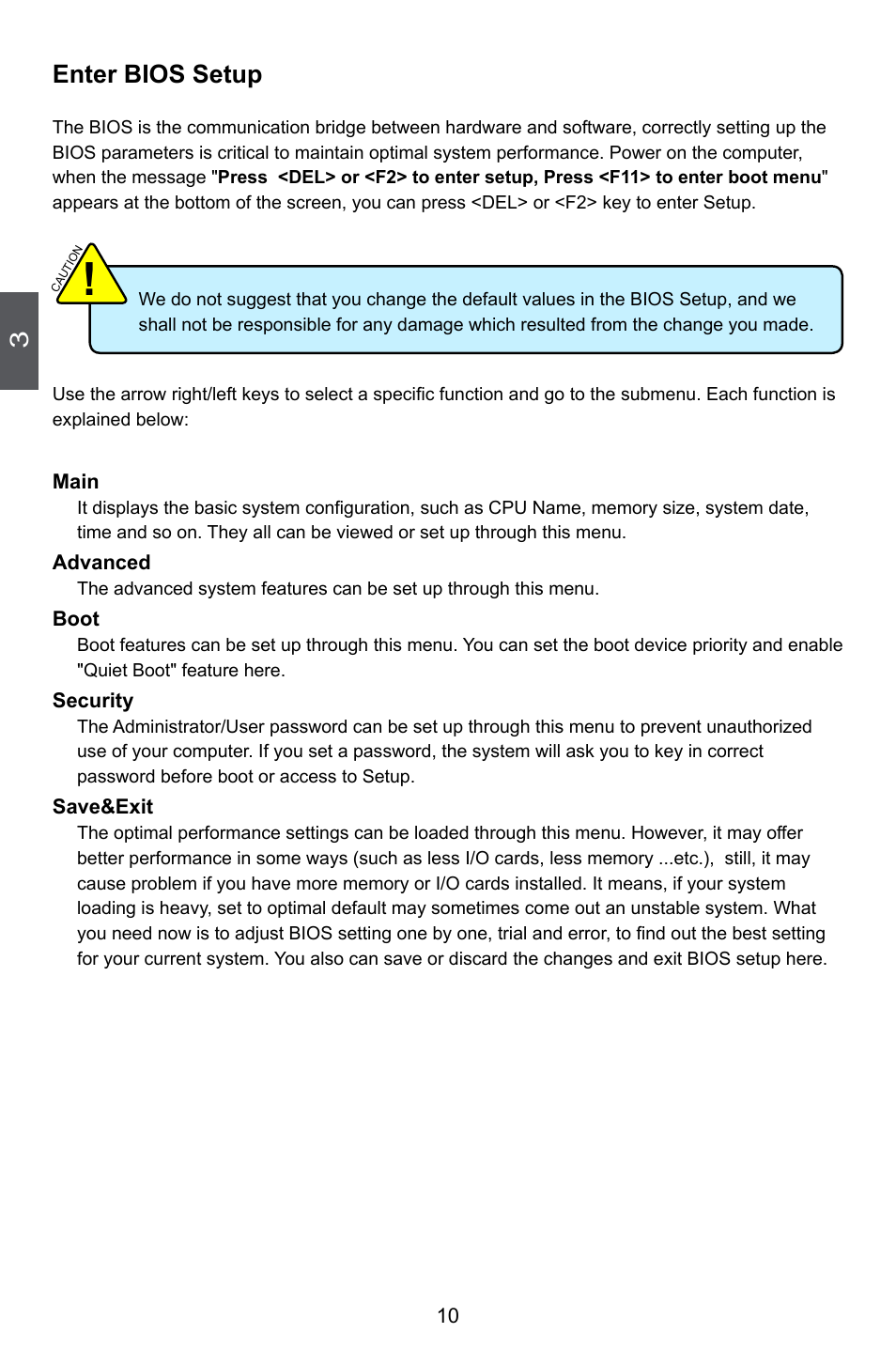 Enter bios setup | Foxconn nT-A3800 User Manual | Page 15 / 33