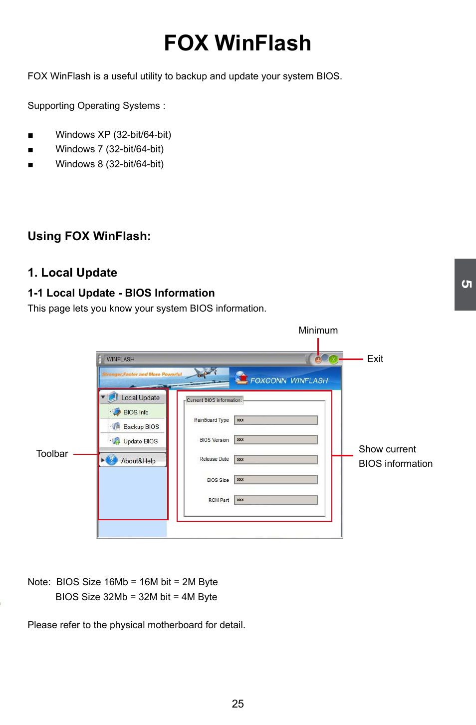 Fox winflash, Local update | Foxconn nT-A3800 User Manual | Page 30 / 33