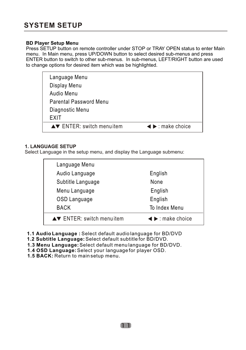 Т³гж 12, System setup | Curtis DVD1100UK User Manual | Page 12 / 20