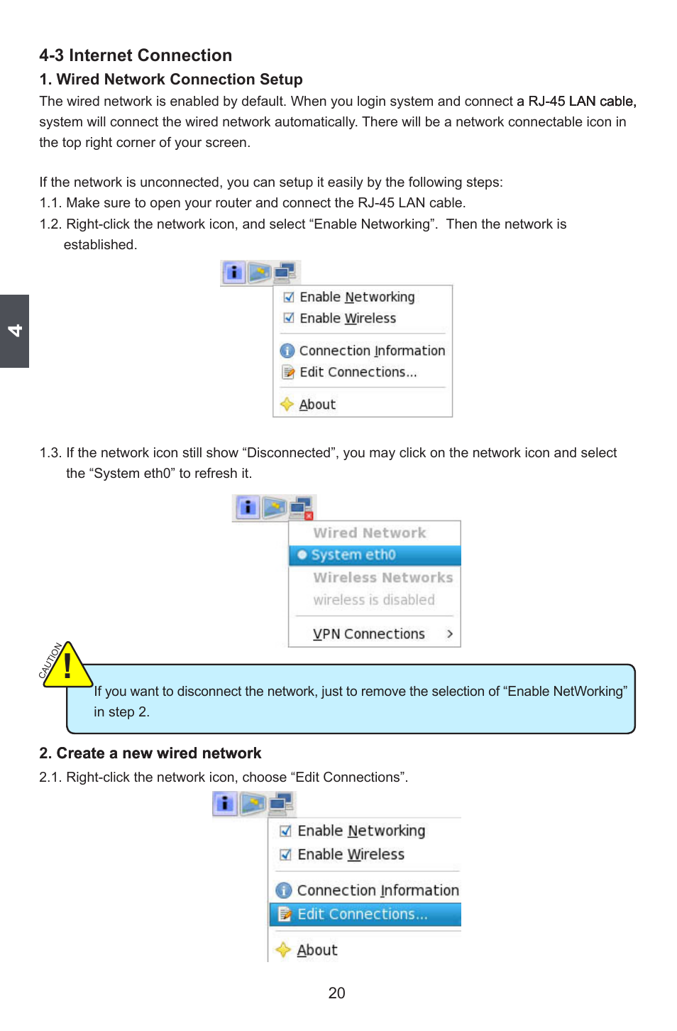 3 internet connection | Foxconn nT-270 User Manual | Page 24 / 35