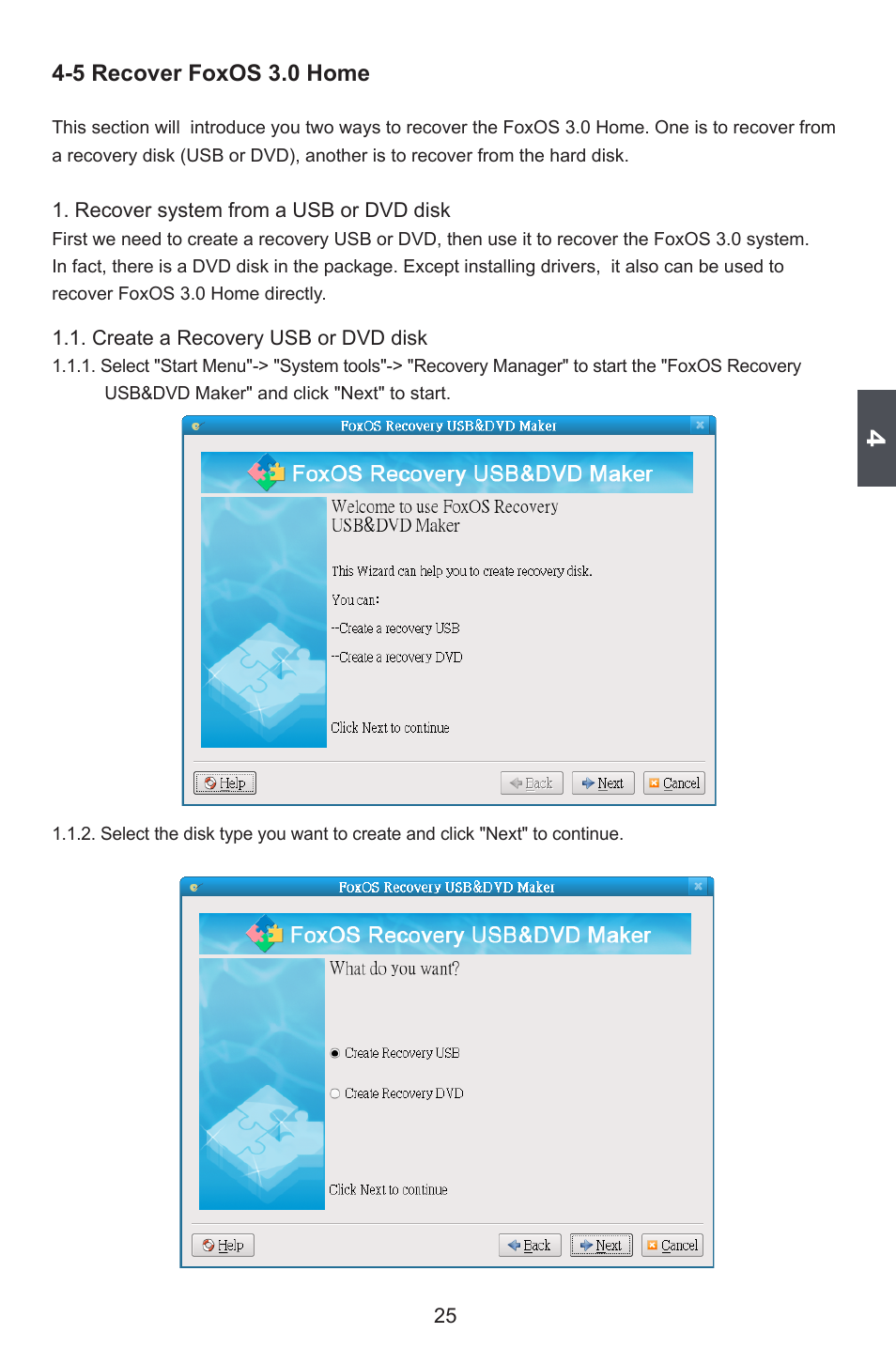 5 recover foxos 3.0 home | Foxconn nT-270 User Manual | Page 29 / 35
