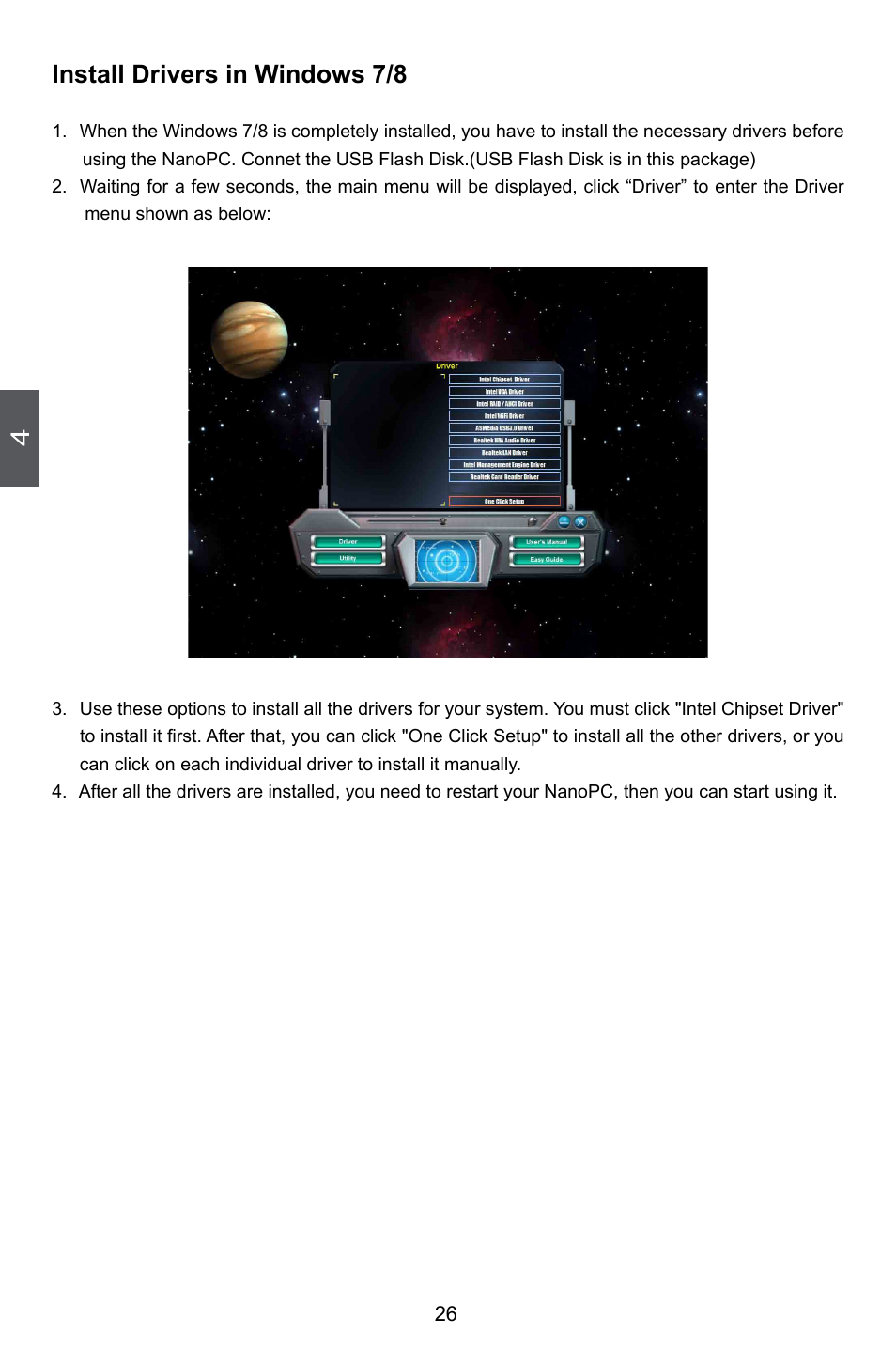 Install drivers in windows 7, Install drivers in windows 7/8 | Foxconn nT-i2847 User Manual | Page 31 / 36