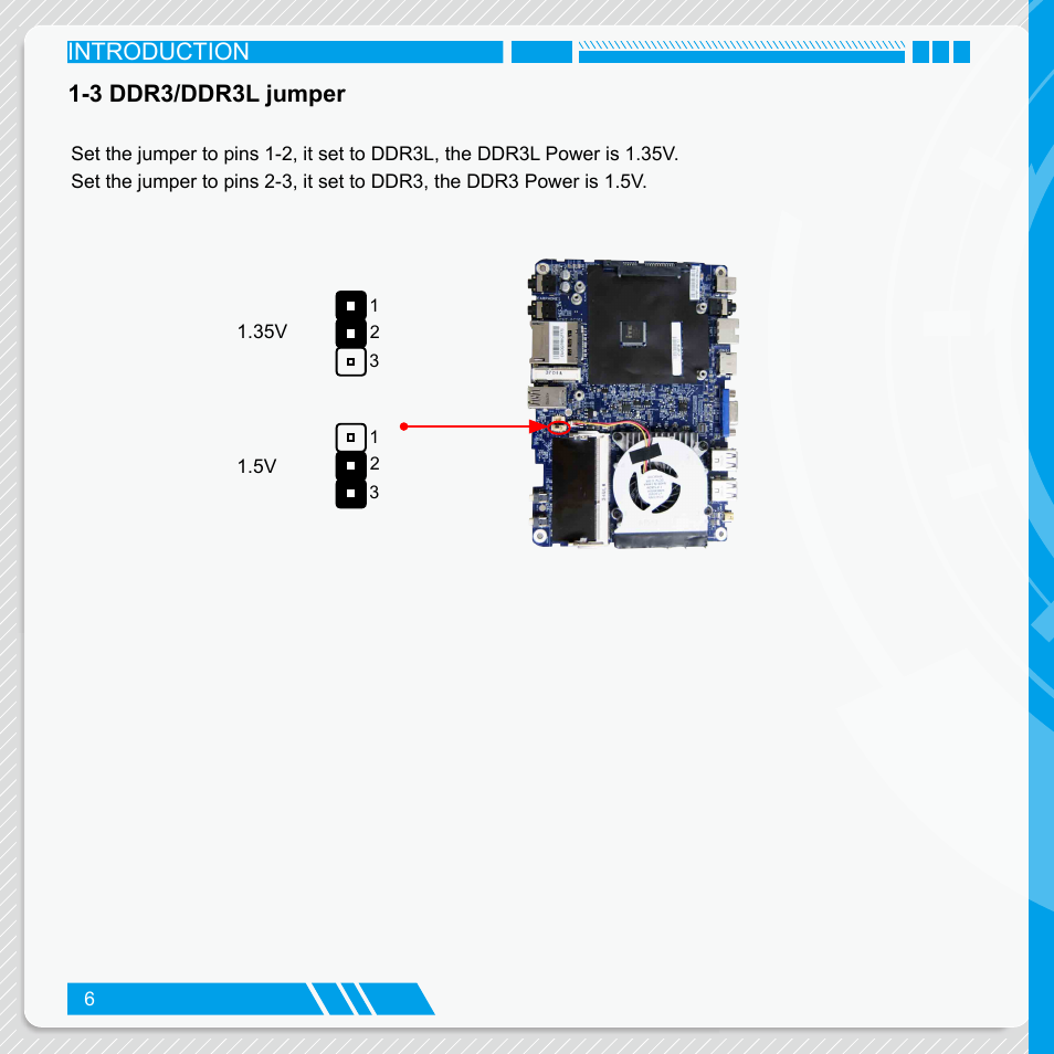 3 ddr3/ddr3l jumper | Foxconn nT-iBT18 User Manual | Page 12 / 55