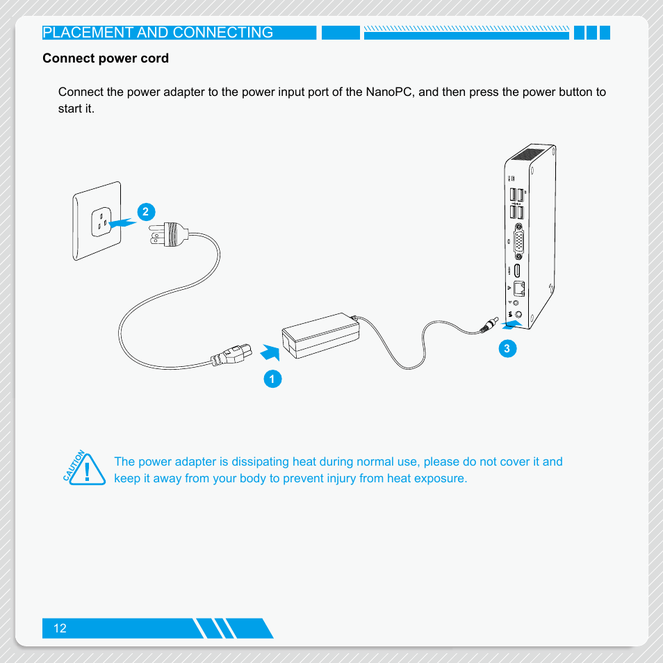 Connect power cord, Placement and connecting | Foxconn nT-iBT18 User Manual | Page 18 / 55