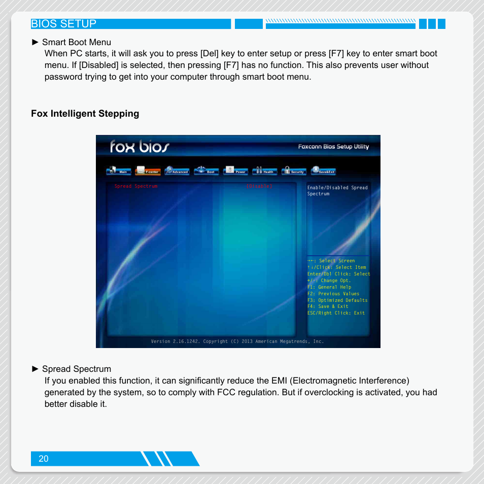 Fox intelligent stepping, Bios setup | Foxconn nT-iBT18 User Manual | Page 26 / 55