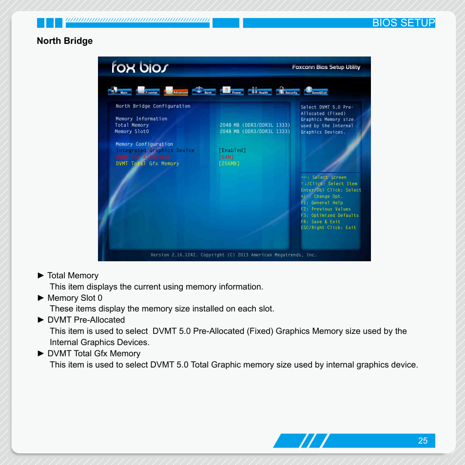 North bridge, Bios setup | Foxconn nT-iBT18 User Manual | Page 31 / 55