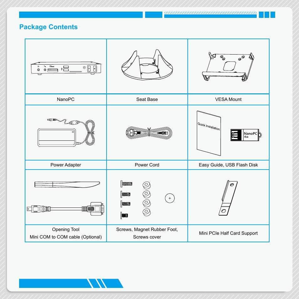 Package contents | Foxconn nT-iBT18 User Manual | Page 4 / 55