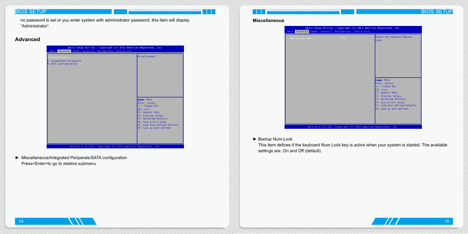 Advanced, Miscellaneous, Bios setup | Foxconn AT-7300 User Manual | Page 11 / 22