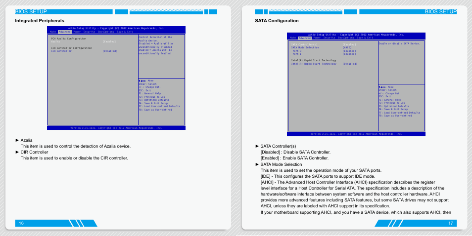 Integrated peripherals, Sata configuration, Integrated peripherals sata configuration | Bios setup | Foxconn AT-7300 User Manual | Page 12 / 22