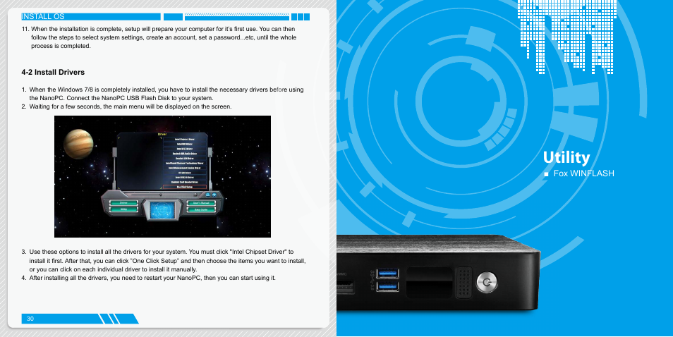 2 install drivers, Utility | Foxconn AT-7300 User Manual | Page 19 / 22